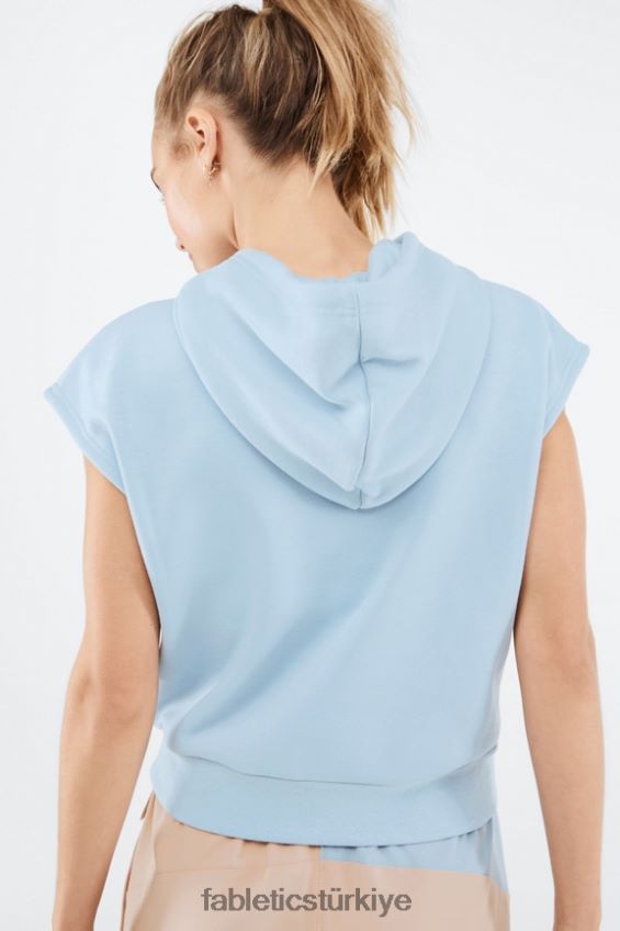 tr Fabletics kadınlar angela kolsuz svetşört mavi taş 40R06B2081