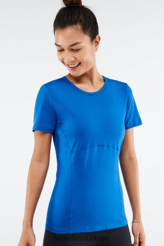 tr Fabletics kadınlar anka kuşu kısa kollu top elektrik mavisi 40R06B2047