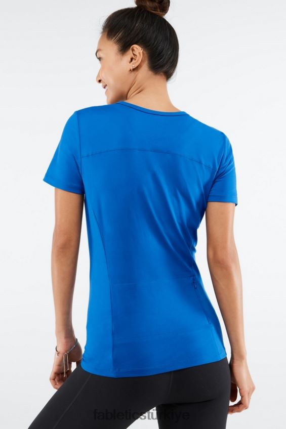 tr Fabletics kadınlar anka kuşu kısa kollu top elektrik mavisi 40R06B2047