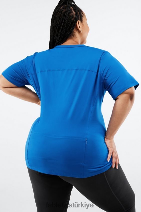 tr Fabletics kadınlar anka kuşu kısa kollu top elektrik mavisi 40R06B2048