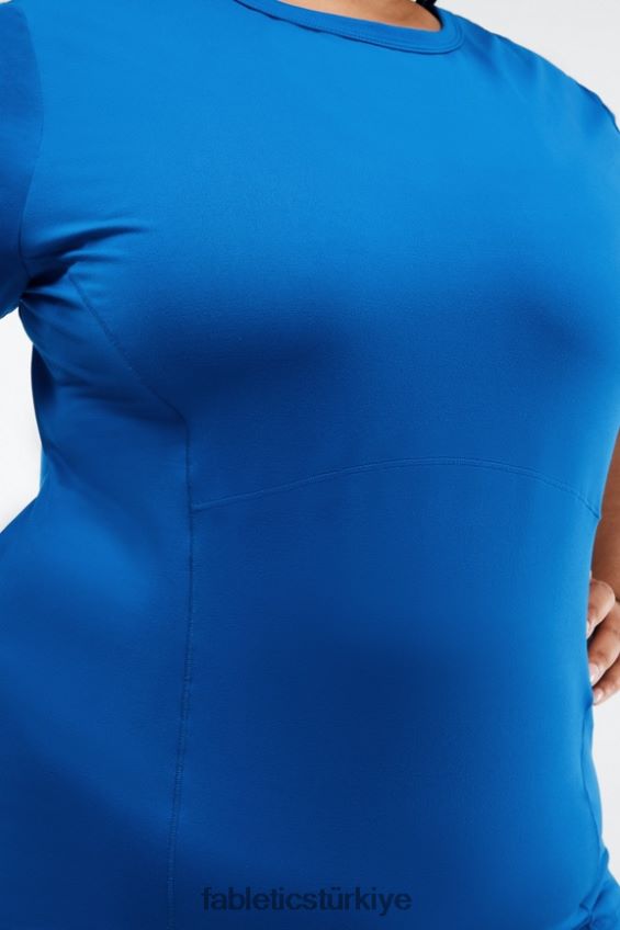 tr Fabletics kadınlar anka kuşu kısa kollu top elektrik mavisi 40R06B2048