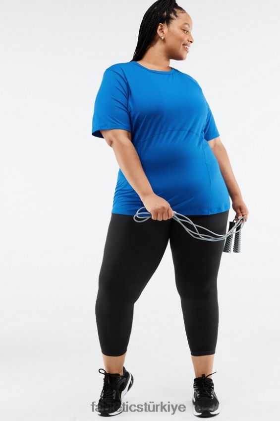 tr Fabletics kadınlar anka kuşu kısa kollu top elektrik mavisi 40R06B2048