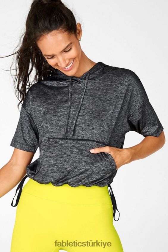 tr Fabletics kadınlar bea kısa kollu kapşonlu gece funda 40R06B2109