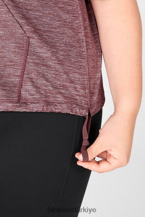 tr Fabletics kadınlar bea kısa kollu kapşonlu paslı funda 40R06B2111