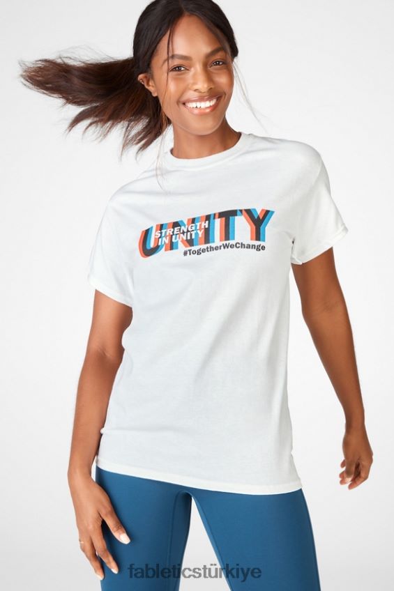 tr Fabletics kadınlar birlik tişörtün gücü beyaz/birlik 40R06B2078