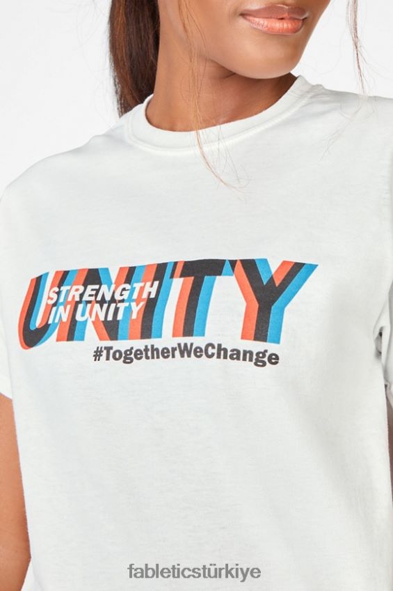 tr Fabletics kadınlar birlik tişörtün gücü beyaz/birlik 40R06B2078