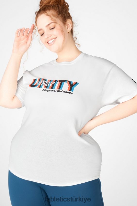 tr Fabletics kadınlar birlik tişörtün gücü beyaz/birlik 40R06B2079