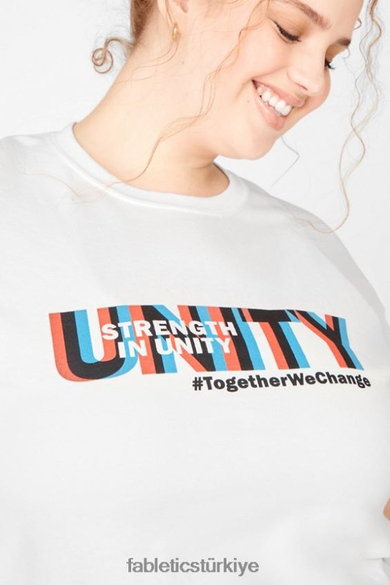 tr Fabletics kadınlar birlik tişörtün gücü beyaz/birlik 40R06B2079