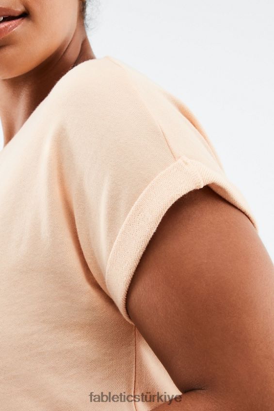 tr Fabletics kadınlar cassie kısa kollu sweatshirt sıcak kum 40R06B2054
