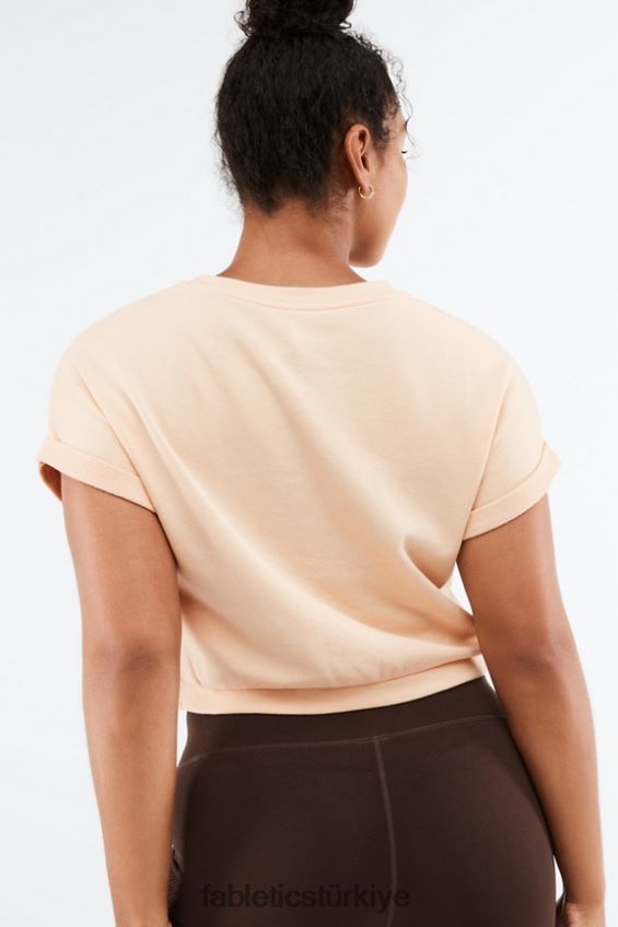 tr Fabletics kadınlar cassie kısa kollu sweatshirt sıcak kum 40R06B2054
