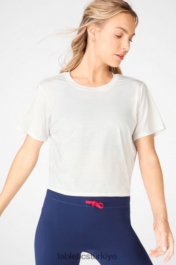 tr Fabletics kadınlar eko-bilinçli bükümlü arka tişört diş 40R06B2114