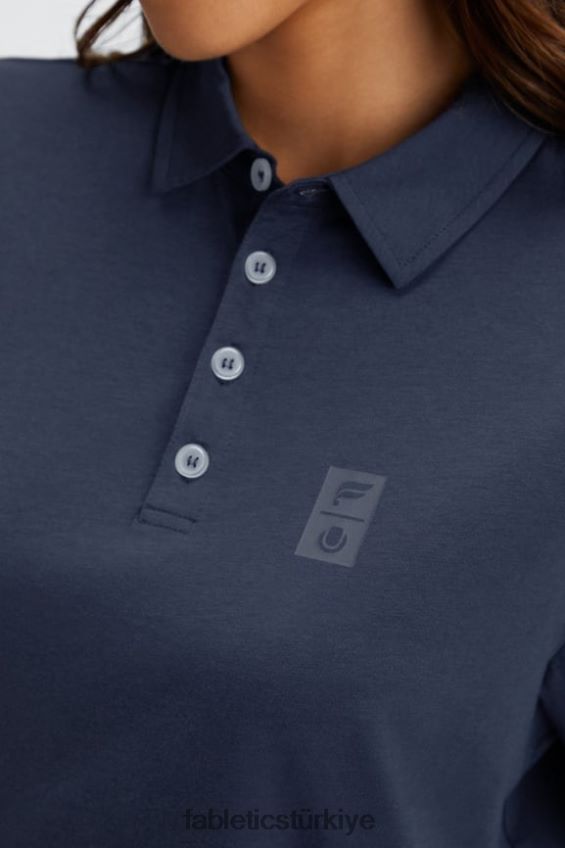 tr Fabletics kadınlar evrensel tenis kısa kollu polo klasik donanma 40R06B2005