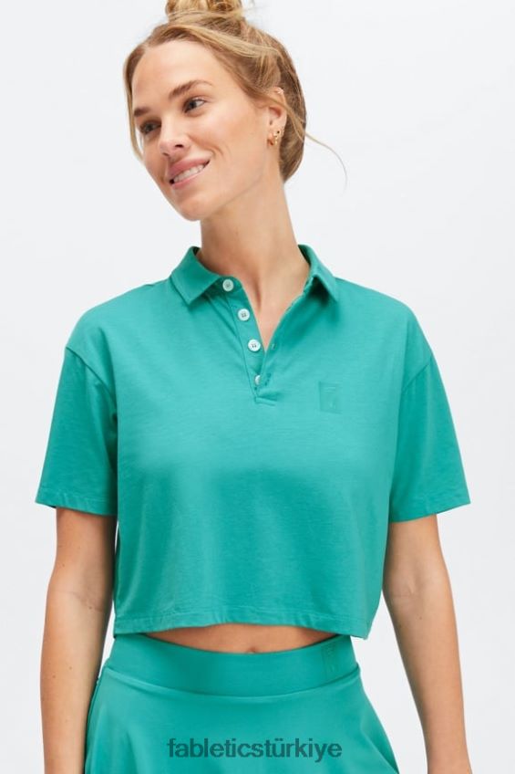 tr Fabletics kadınlar evrensel tenis kısa kollu polo koyu deniz mavisi 40R06B2007