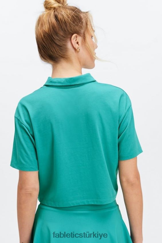 tr Fabletics kadınlar evrensel tenis kısa kollu polo koyu deniz mavisi 40R06B2007