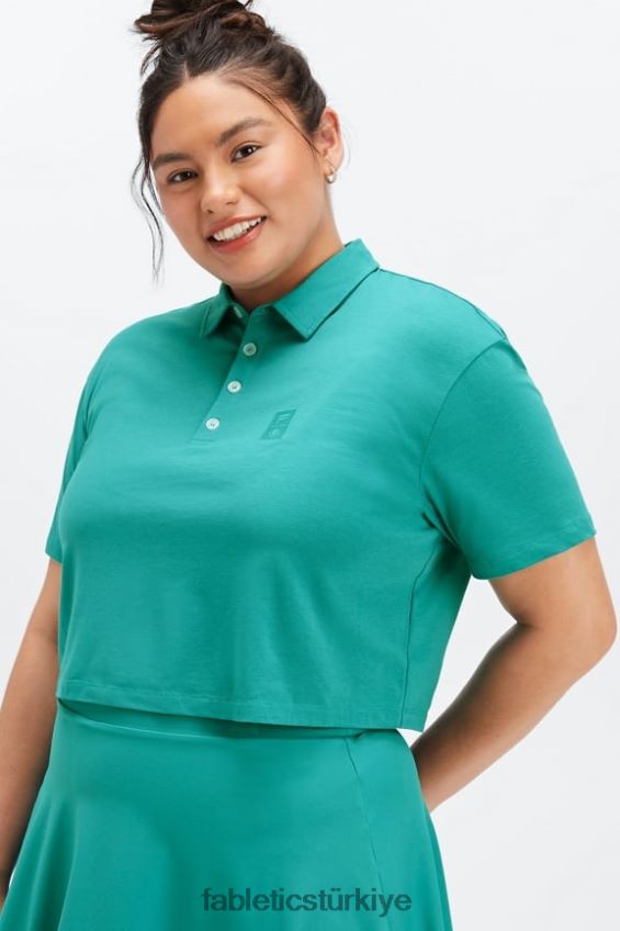tr Fabletics kadınlar evrensel tenis kısa kollu polo koyu deniz mavisi 40R06B2008