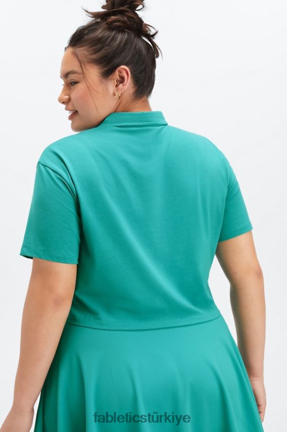 tr Fabletics kadınlar evrensel tenis kısa kollu polo koyu deniz mavisi 40R06B2008