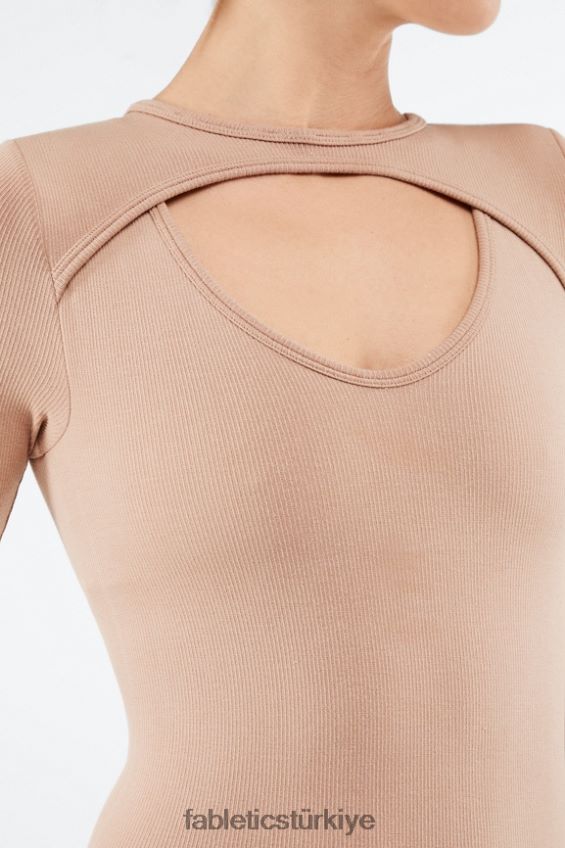 tr Fabletics kadınlar finley kesim dikişsiz body çöl 40R06B2080