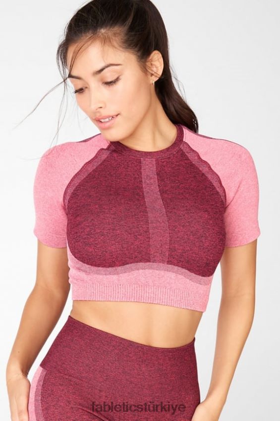 tr Fabletics kadınlar helena dikişsiz kısa top pembe funda çok 40R06B2098