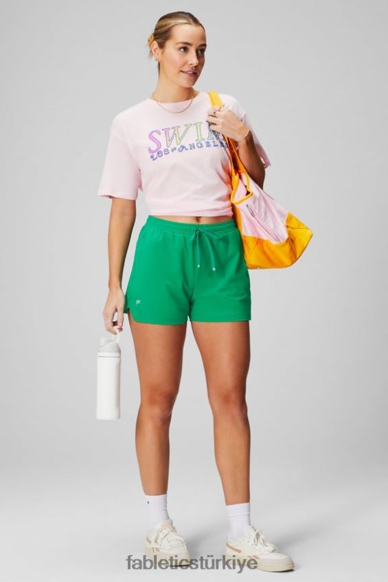 tr Fabletics kadınlar kısa kollu eski tişört yumuşak pembe/grafik 40R06B1962