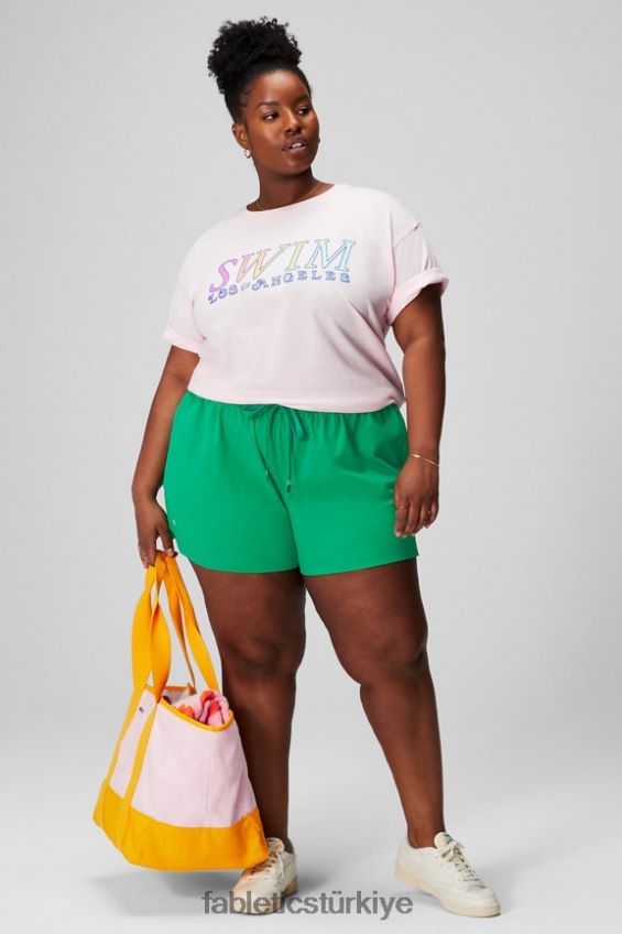 tr Fabletics kadınlar kısa kollu eski tişört yumuşak pembe/grafik 40R06B1963