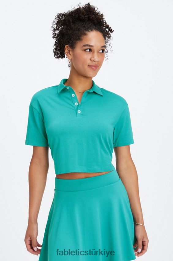tr Fabletics kadınlar kısa kollu polo koyu deniz mavisi 40R06B2003