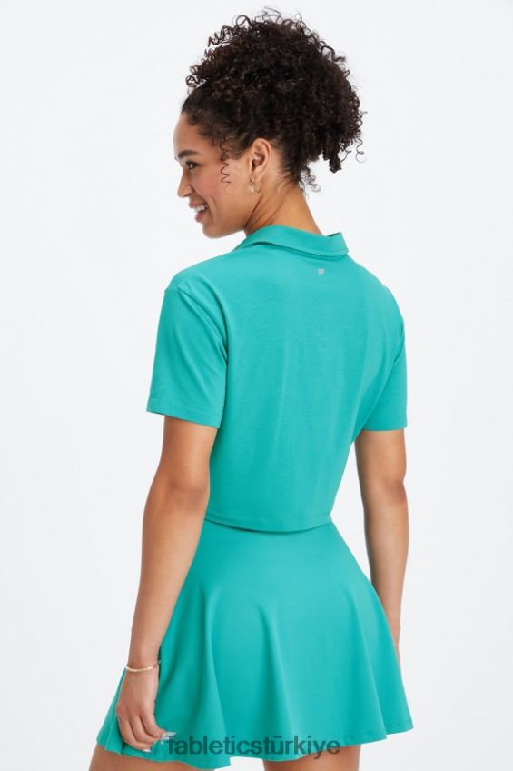 tr Fabletics kadınlar kısa kollu polo koyu deniz mavisi 40R06B2003