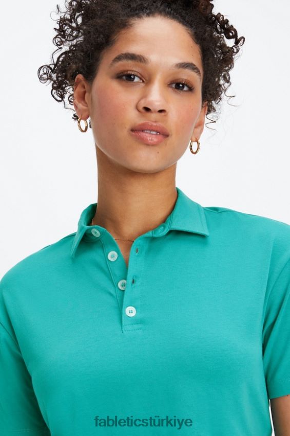 tr Fabletics kadınlar kısa kollu polo koyu deniz mavisi 40R06B2003