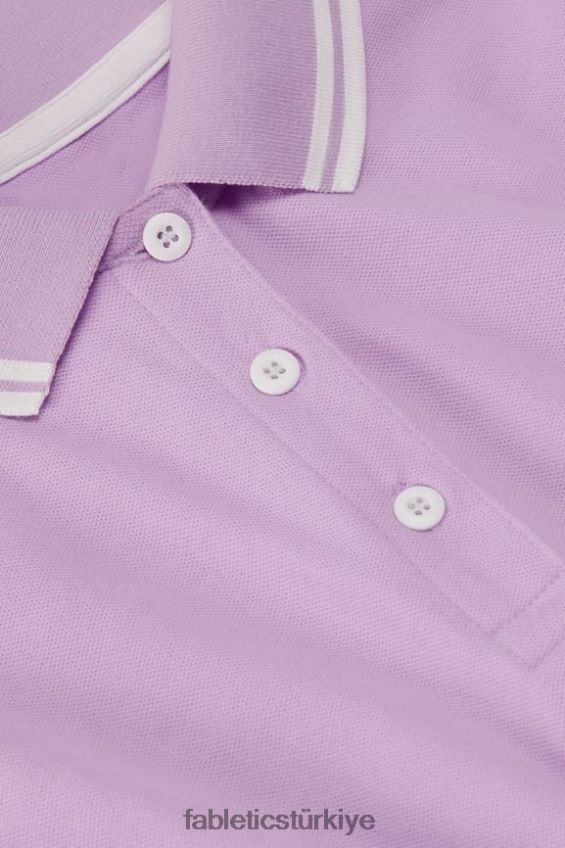 tr Fabletics kadınlar klasik pike kısa kollu polo mor kozmo/nane grisi 40R06B1965