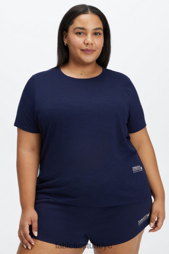 tr Fabletics kadınlar klasik tişört derin donanma/atletizm kulübü 40R06B2022
