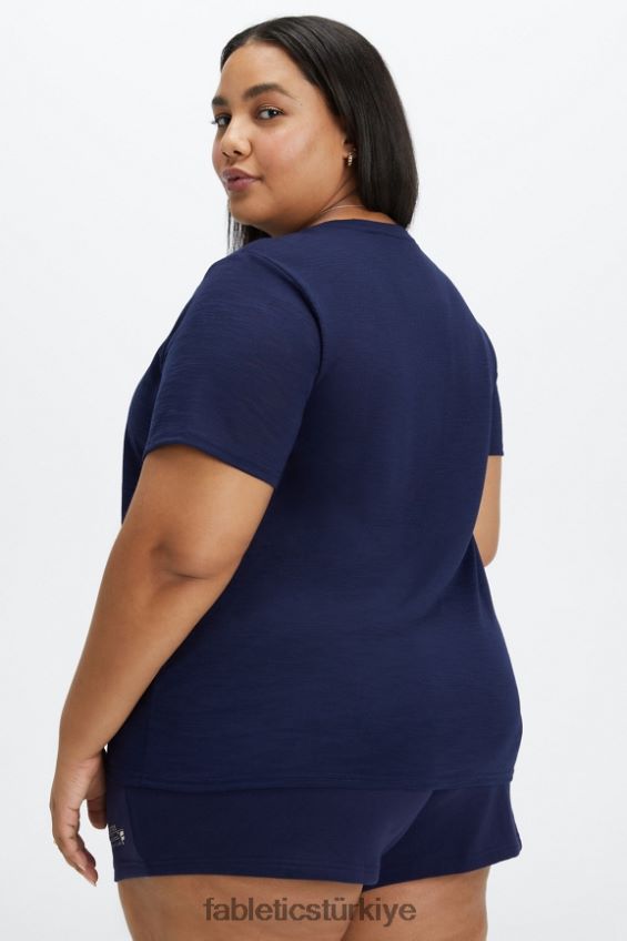 tr Fabletics kadınlar klasik tişört derin donanma/atletizm kulübü 40R06B2022