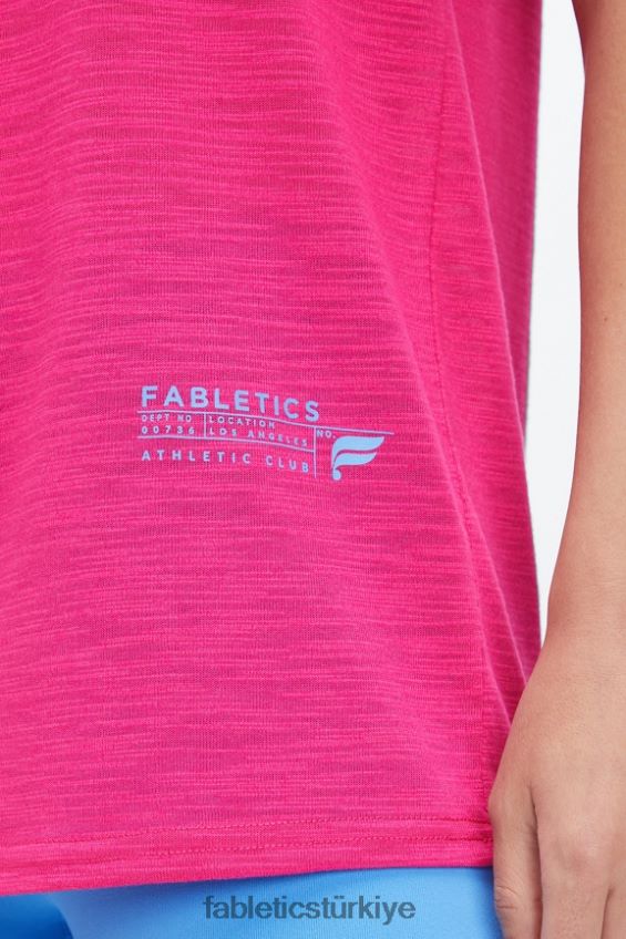 tr Fabletics kadınlar klasik tişört peluş pembe/atletik kulüp 40R06B2020
