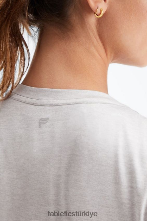 tr Fabletics kadınlar kuru esnek tişört açık gri funda 40R06B2017