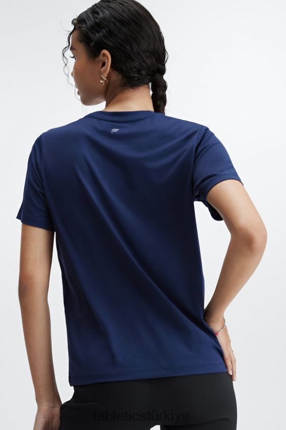 tr Fabletics kadınlar kuru esnek tişört derin donanma 40R06B2014