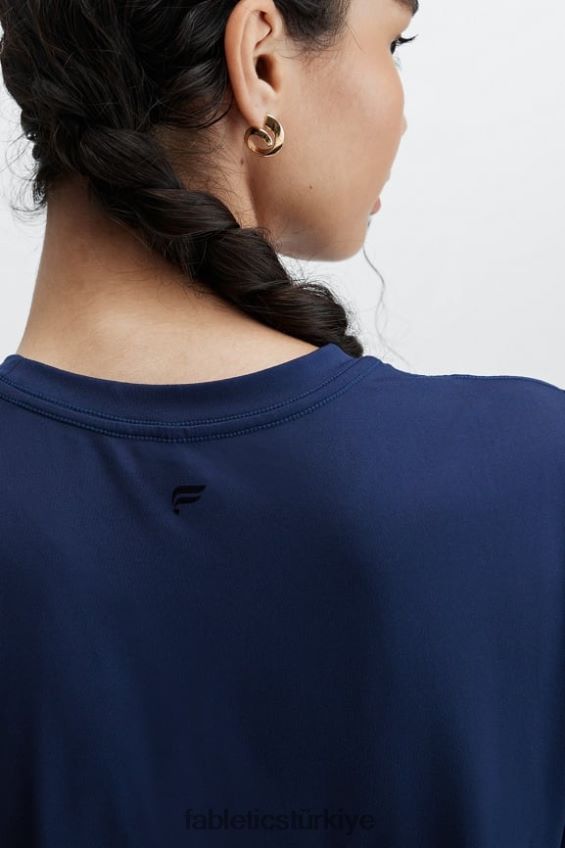 tr Fabletics kadınlar kuru esnek tişört derin donanma 40R06B2014