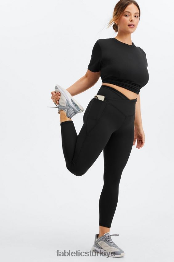 tr Fabletics kadınlar kuru esnek tişört siyah 40R06B2013