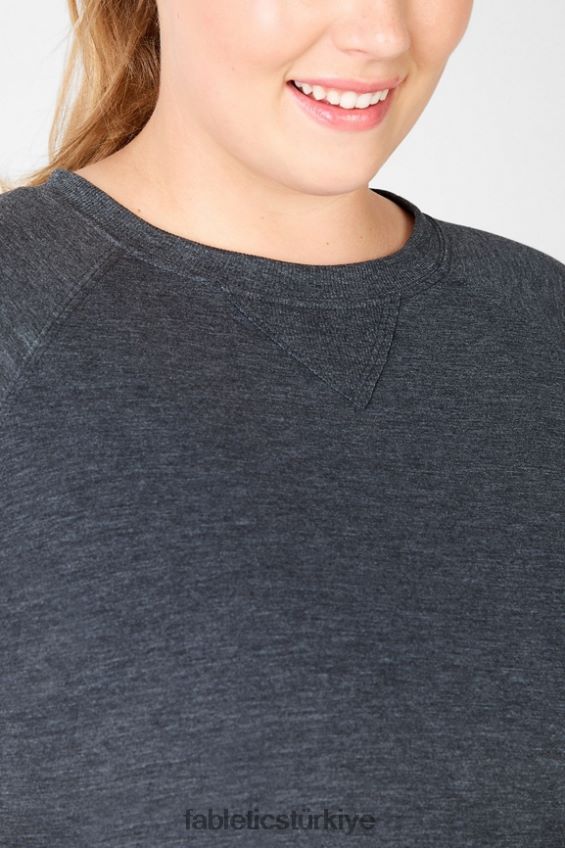 tr Fabletics kadınlar loveday kısa kollu raglan tişört kara funda 40R06B2106