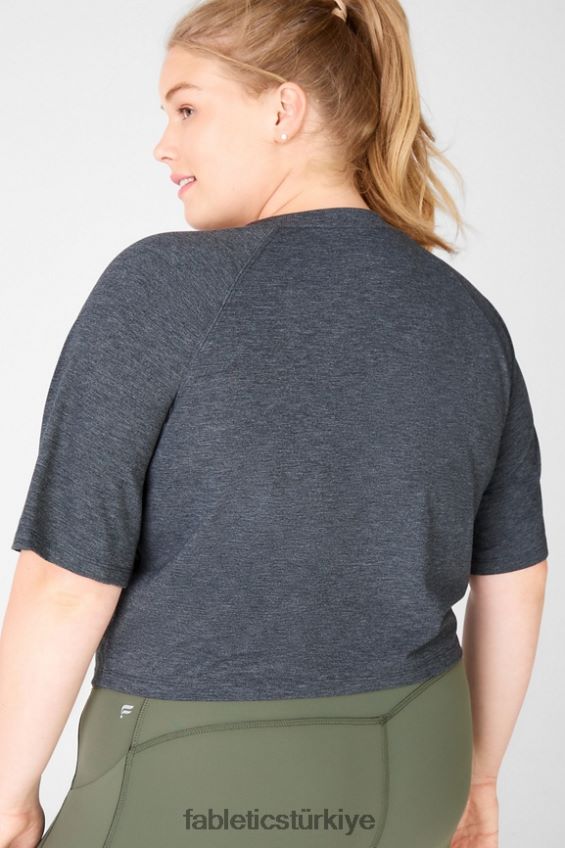 tr Fabletics kadınlar loveday kısa kollu raglan tişört kara funda 40R06B2106