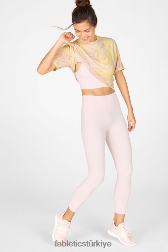 tr Fabletics kadınlar loveday kısa kollu raglan tişört mermer 40R06B2092