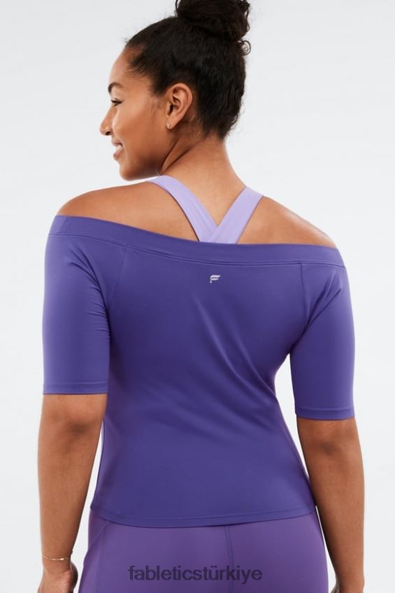 tr Fabletics kadınlar natasha kısa kollu top mistik 40R06B2087