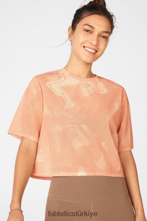 tr Fabletics kadınlar nayeli file tişört ebru gün doğumu 40R06B2089