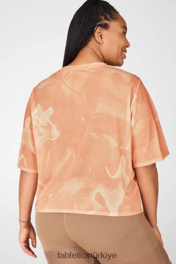 tr Fabletics kadınlar nayeli file tişört ebru gün doğumu 40R06B2090