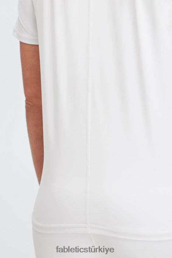 tr Fabletics kadınlar phoenix lite kısa kollu üst parlak beyaz 40R06B1981