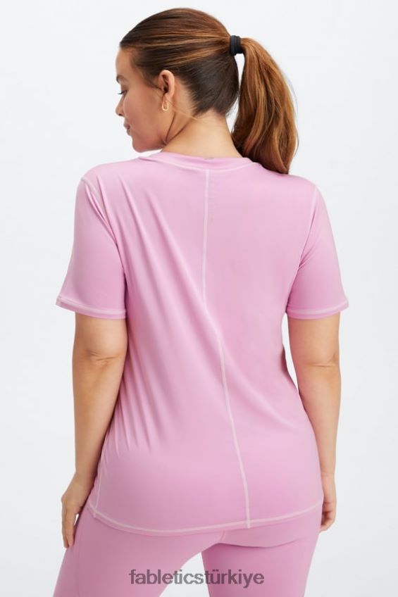 tr Fabletics kadınlar phoenix lite kısa kollu üst puslu leylak/mor sis 40R06B1980