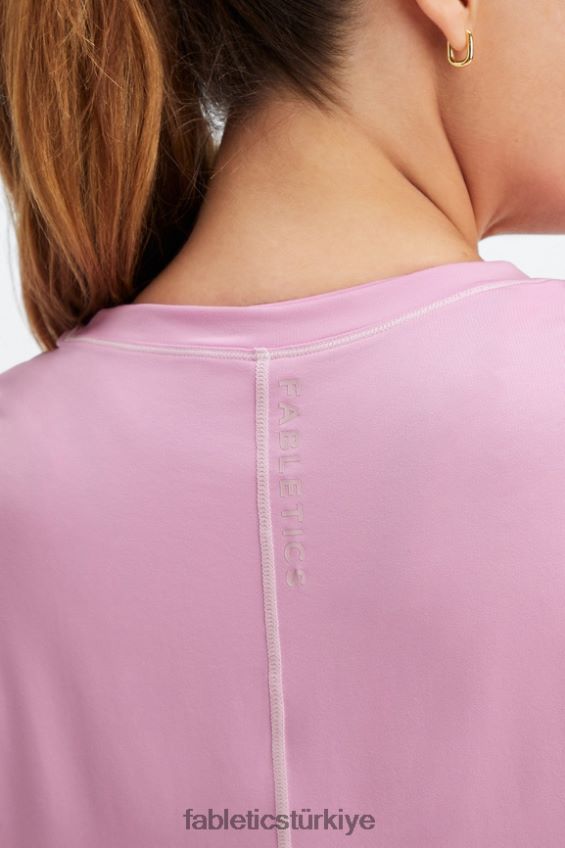 tr Fabletics kadınlar phoenix lite kısa kollu üst puslu leylak/mor sis 40R06B1980