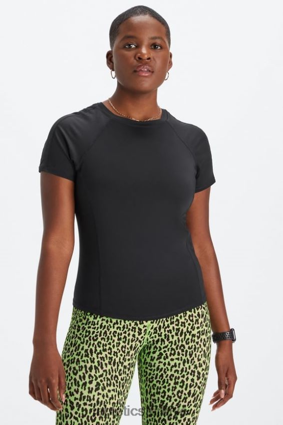 tr Fabletics kadınlar phoenix lite kısa kollu üst siyah 40R06B1974