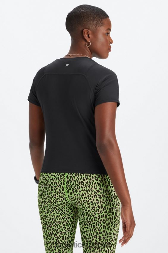 tr Fabletics kadınlar phoenix lite kısa kollu üst siyah 40R06B1974