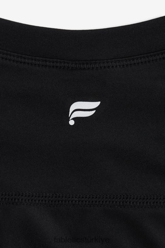 tr Fabletics kadınlar phoenix lite kısa kollu üst siyah 40R06B1974
