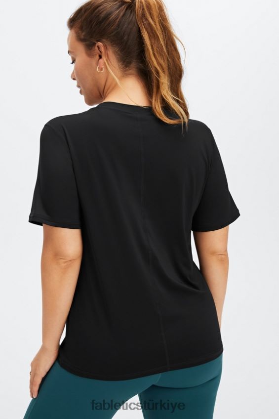 tr Fabletics kadınlar phoenix lite kısa kollu üst siyah 40R06B2027