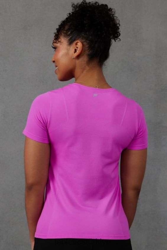 tr Fabletics kadınlar tüy teknolojisi kısa kollu üst pembe kaçış 40R06B1947