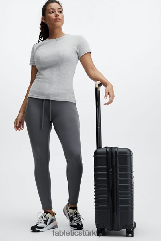 tr Fabletics kadınlar tinsley kısa kollu tişört açık gri funda 40R06B2072